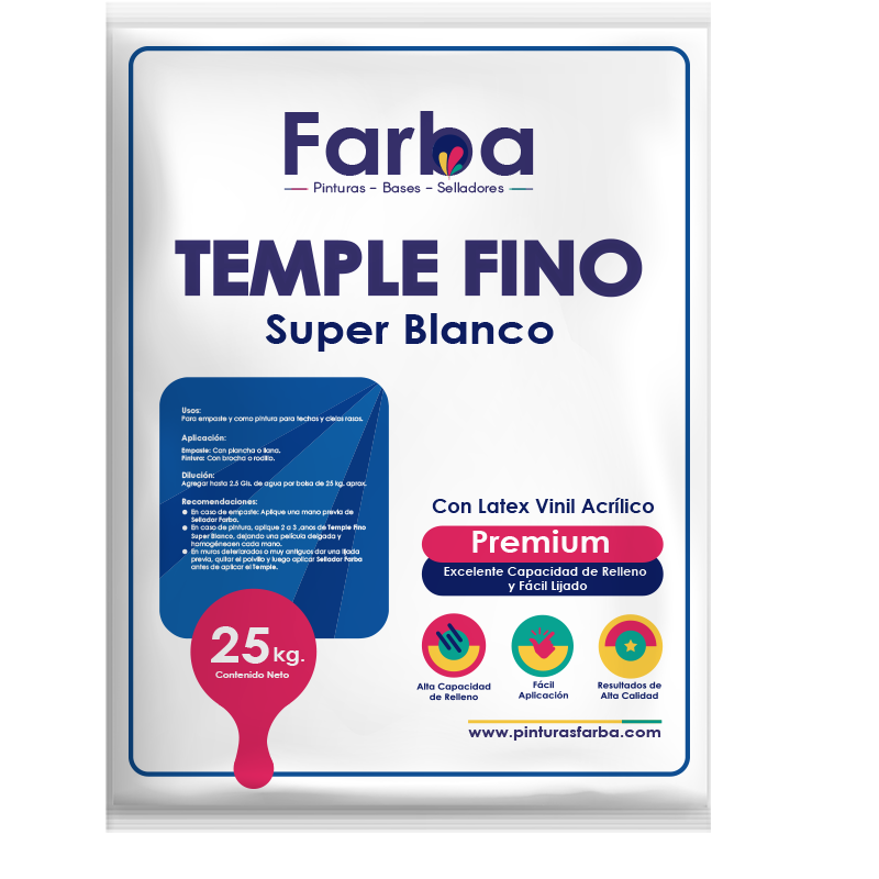 Temple Fino Super Blanco 25Kg. | 50Kg.